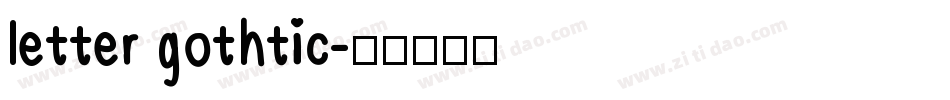 letter gothtic字体转换
